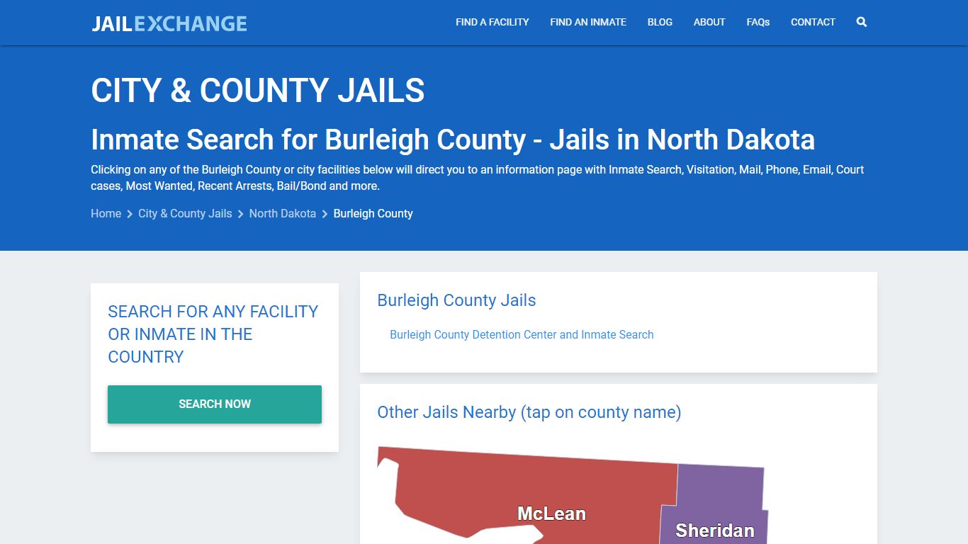 Inmate Search for Burleigh County | Jails in North Dakota - Jail Exchange